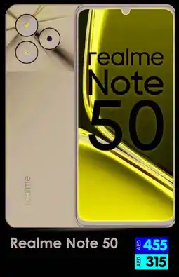 Amber Realme Note 50 offer