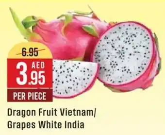 West Zone Supermarket Dragon Fruit Vietnam, Grapes White India offer