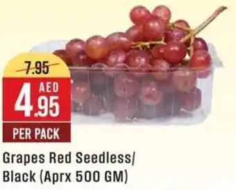 West Zone Supermarket Grapes Red Seedless Black offer