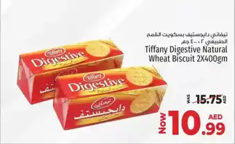 Kenz Hypermarket Tiffany Digestive Natural Wheat Biscuit offer