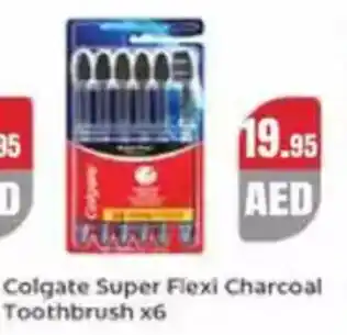 Almaya supermarket Colgate Super Flexi Charcoal x6 offer