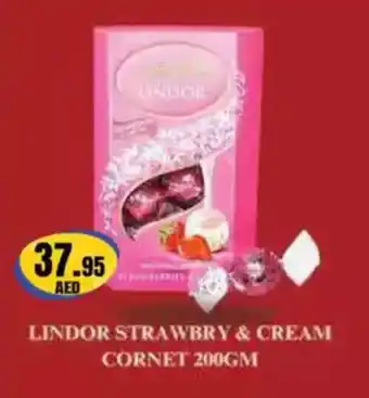 Almaya supermarket Lindor strawbry & cream cornet offer