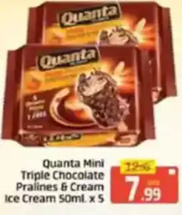 Al Madina Quanta mini triple chocolate pralines & cream ice cream offer