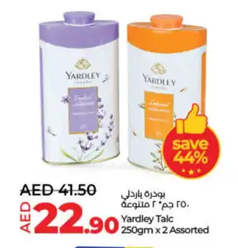 Lulu Hypermarket YARDLEY Talcum Powder offer