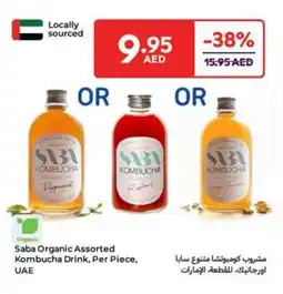 Carrefour Saba organic assorted kombucha drink, offer