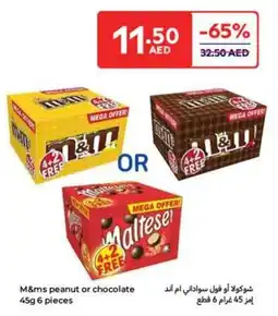 Carrefour M&ms peanut or chocolate offer