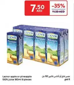 Carrefour Lacnor apple or pineapple 100% juice offer