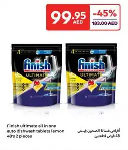 Carrefour Finish ultimate all in one auto dishwash tablets lemon offer