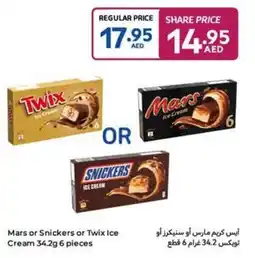 Carrefour Mars or Snickers or Twix Ice Cream offer