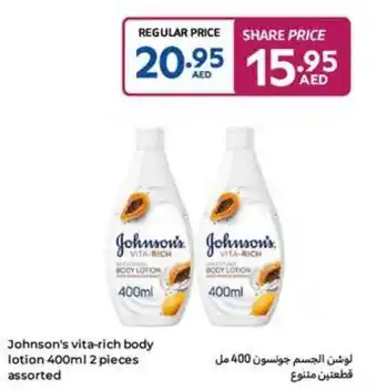 Carrefour Johnson's vita-rich body lotion offer