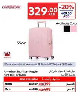 Carrefour American Tourister Argyle hard trolley offer