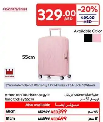 Carrefour American Tourister Argyle hard trolley offer