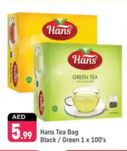 Shaklan Hans Tea Bag Black, Green 1 x 100's offer