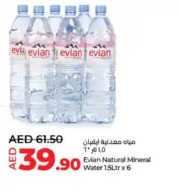 LuLu Express Evian natural mineral water offer