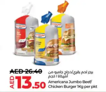 LuLu Express Americana Jumbo Beef Chicken Burger offer