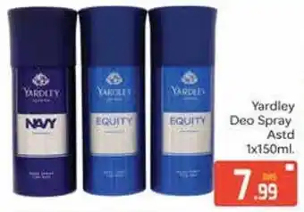 Bluemart Yardley Deo Spray Asstd offer