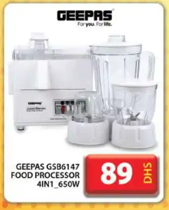 Grand Hyper Market GEEPAS Food Processor offer