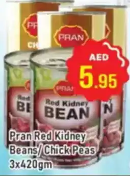 Al Madina Pran red kidney beans chick peas offer