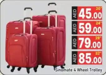 Al Madina Sinomate 4 Wheel Trolley offer