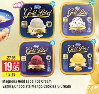 West Zone Supermarket Magnolia gold label ice cream vanilla chocolate mango cookies & cream offer