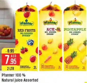 West Zone Supermarket Pfanner 100 % Natural juice Assorted offer