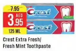 West Zone Supermarket Crest Extra Fresh, Fresh Mint Toothpaste offer