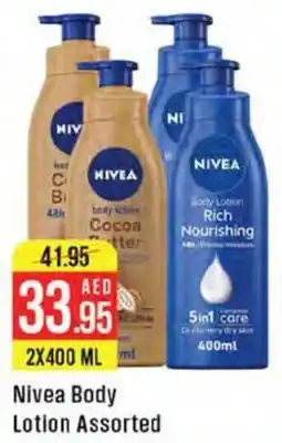 West Zone Supermarket Nivea Body Lotion Assorted offer