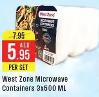 West Zone Supermarket West Zone Microwave Containers offer