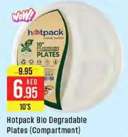 West Zone Supermarket Hotpack Blo Degradable Plates (Compartment) offer