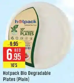 West Zone Supermarket Hotpack Bio Degradable Plates (Plain) offer