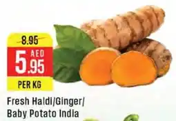 West Zone Supermarket Fresh Haldi, Ginger, Baby Potato India offer