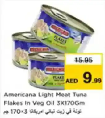 Nesto Americana Light Meat Tuna Flakes in Veg Oil offer