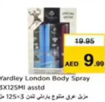 Nesto Yardley London Body Spray offer