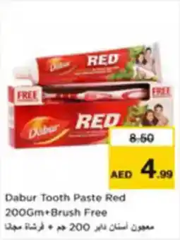 Nesto Dabur Tooth Paste Red +Brush Free offer