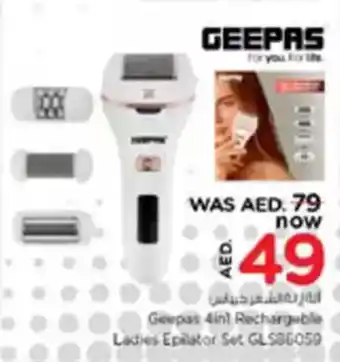 Nesto Geepas 4 in 1 rechargeable ladies e pilator set GL S86059 offer