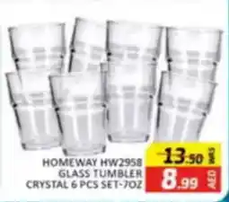 Al Madina Homeway HW2958 glass tumbler crystal set 702 offer