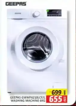 Al Madina Geepas  GWMF6210LCF/L655  washing machine offer