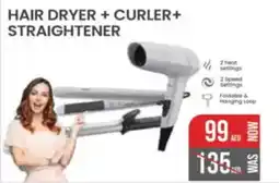 Al Madina Hair dryer + curler+ straightener offer