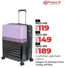 Lulu Hypermarket Wagon R 4 Wheel Hard Trolley AP7641 offer