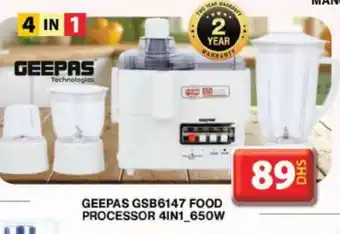 Grand Hyper Market GEEPAS Food Processor offer