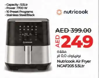 Lulu Hypermarket NUTRICOOK Air Fryer offer