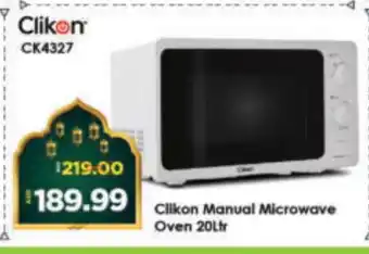 Al Madina Hypermarket CLIKON Microwave Oven offer