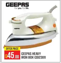 Baniyas Spike Hypermarket GEEPAS Ironbox offer