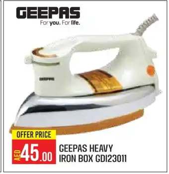 Baniyas Spike Hypermarket GEEPAS Ironbox offer