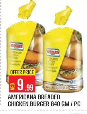 Baniyas Spike Hypermarket AMERICANA Chicken Burger offer