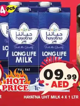 Baniyas Spike Hypermarket HAYATNA Long Life / UHT Milk offer