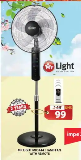 Grand Hyper Market MR. LIGHT Fan offer