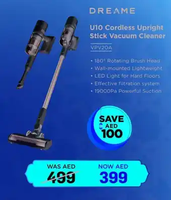 Eros Dreame U10 Cordless Upright Stick Vacuum Cleaner VPV20A offer