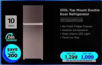 Eros Hitachi Top Mount Double Door Refrigerator HRTN5255MFXAE offer