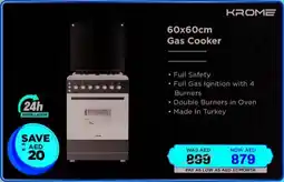 Eros Krome Gas Cooker KR-CR6060 offer